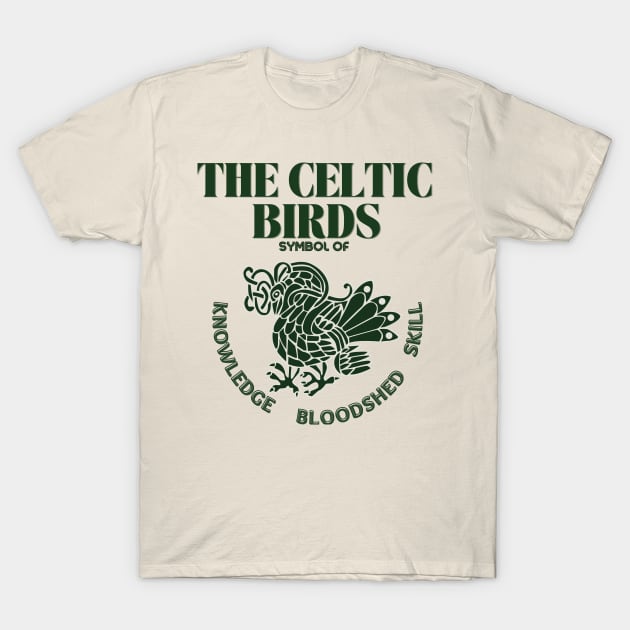 Celtic Birds Symbolism T-Shirt by Souls.Print